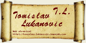 Tomislav Lukanović vizit kartica